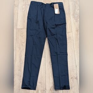 $960 Mens Burberry "Pemberton" Tailored Cotton Trousers Pants Navy 54 US 38